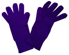 Ladies Stretch Knit Gloves Purple Acrylic One size fits most Warm Winter Thermal