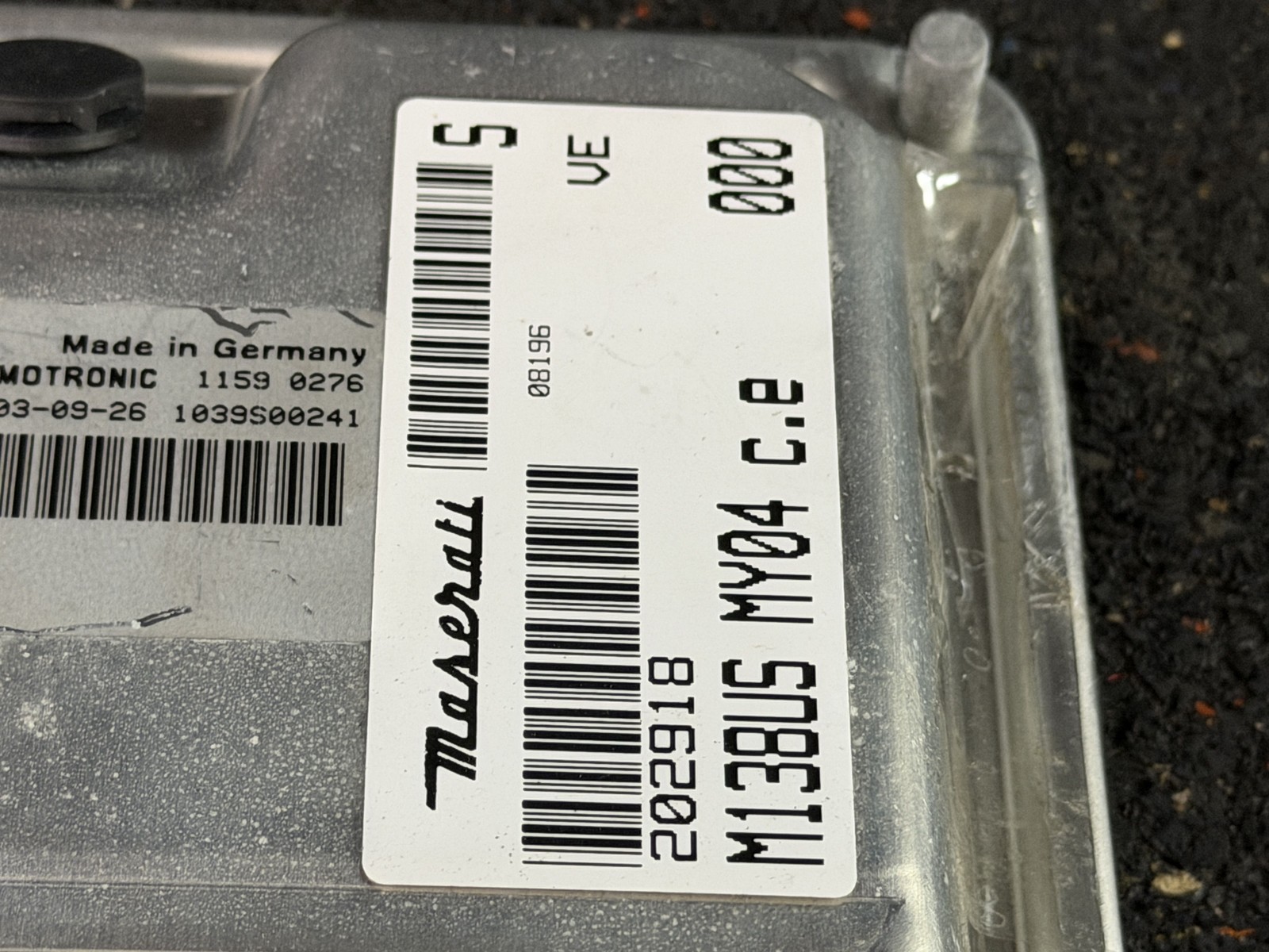 02-06 MASERATI SPYDER 4.2 ENGINE MOTOR CONTROL MODULE COMPUTER ECM ECU 261206950