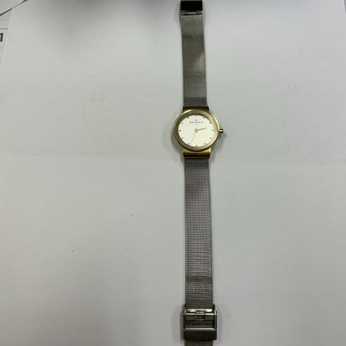 Skagen Damenuhr 358SGSCD Mode Silber Milanaise Band Quarz Analog 26 mm 7"