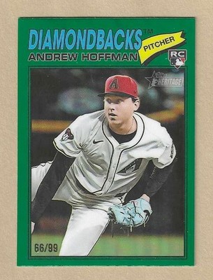2026 Topps Heritage ANDREW HOFFMAN #211 GREEN Chrome Refractor #'d 66/99 RC