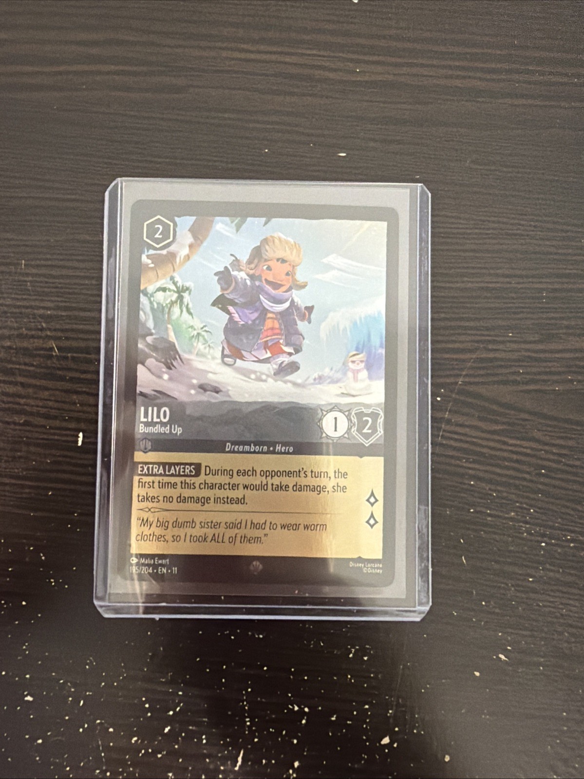 Disney Lorcana Winterspell #195/204 Lilo - Bundled Up Cold Foil NM