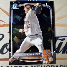 Jonah Tong 2025 Bowman Chrome Sapphire 1st #BCP-105 Black /10 New York Mets