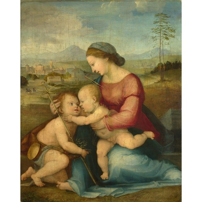 #ad #ad Fra Bolommeo The Madonna and Child with Saint John 40x50 Inch Rolled Canvas $199.00