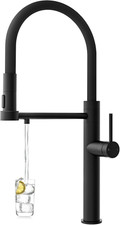 Stainless Steel 3-Way Kitchen Faucet with Pull Out Spray  Water Filter