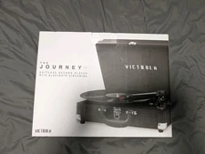 Victrola Black Portable Bluetooth Record Player Home Turntable With Adapter