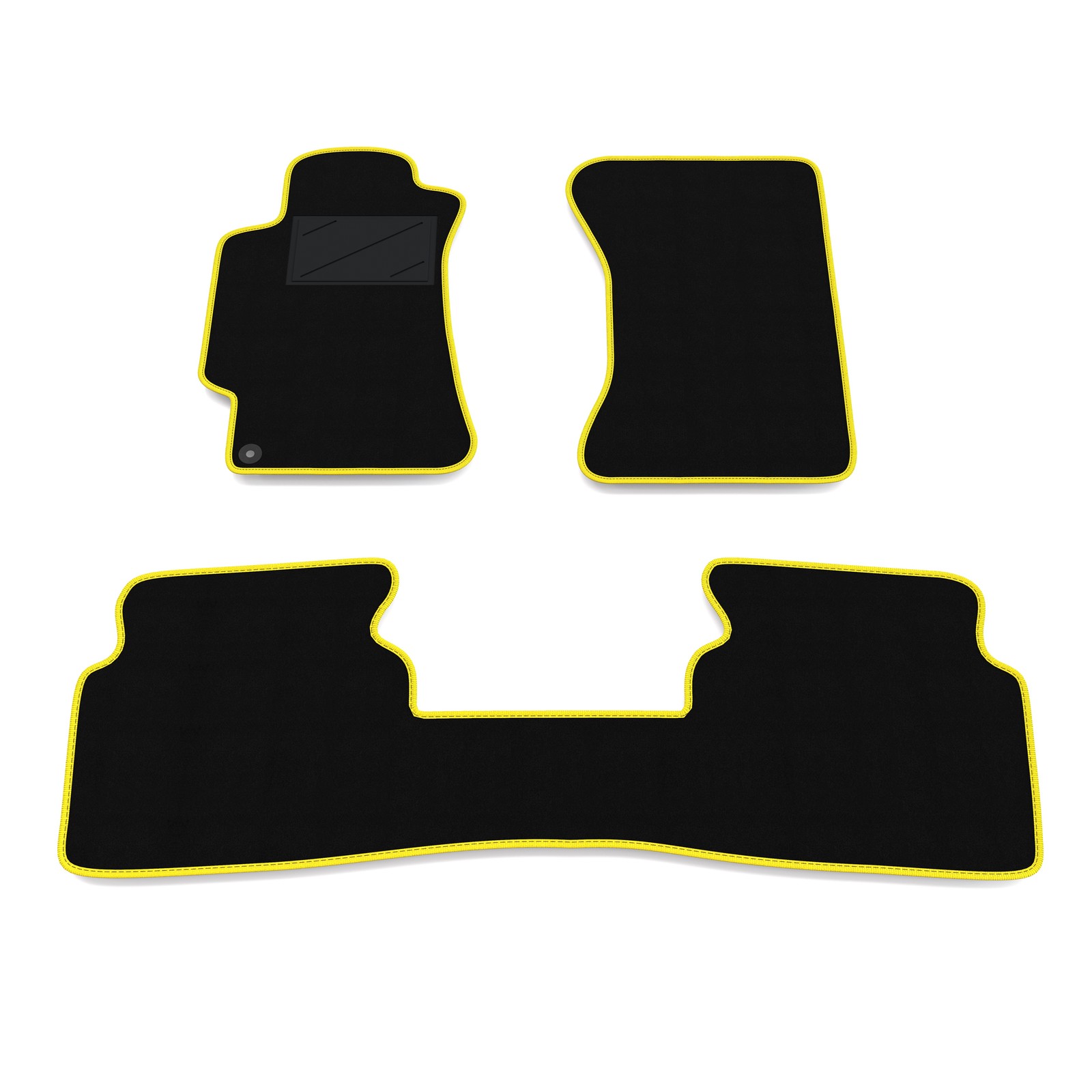 Tapis de sol arrière noir pour Subaru Forester 2002-2008 en moquette unie