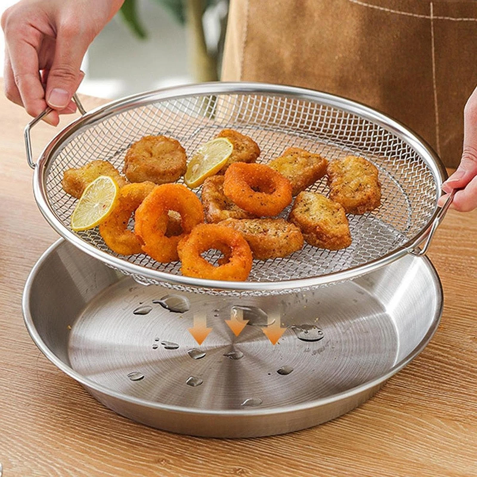 Fried Food Server Frying Drainer Net Strainer Basket
Opens in a new window or tab