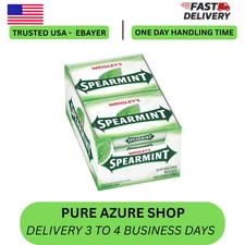 Spearmint WRIGLEY'S Chewing Gum, 15 Count (Pack of 10)