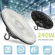 240W UFO LED High Bay Light Garage Work Shop Industrial Warehouse Lighting 5000K