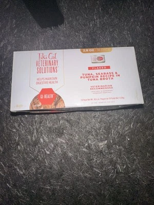 Tiki Cat GI-Health Tuna, Seabass & Pumpkin Flaked Wet Cat Food 2.8 oz 18 Pack