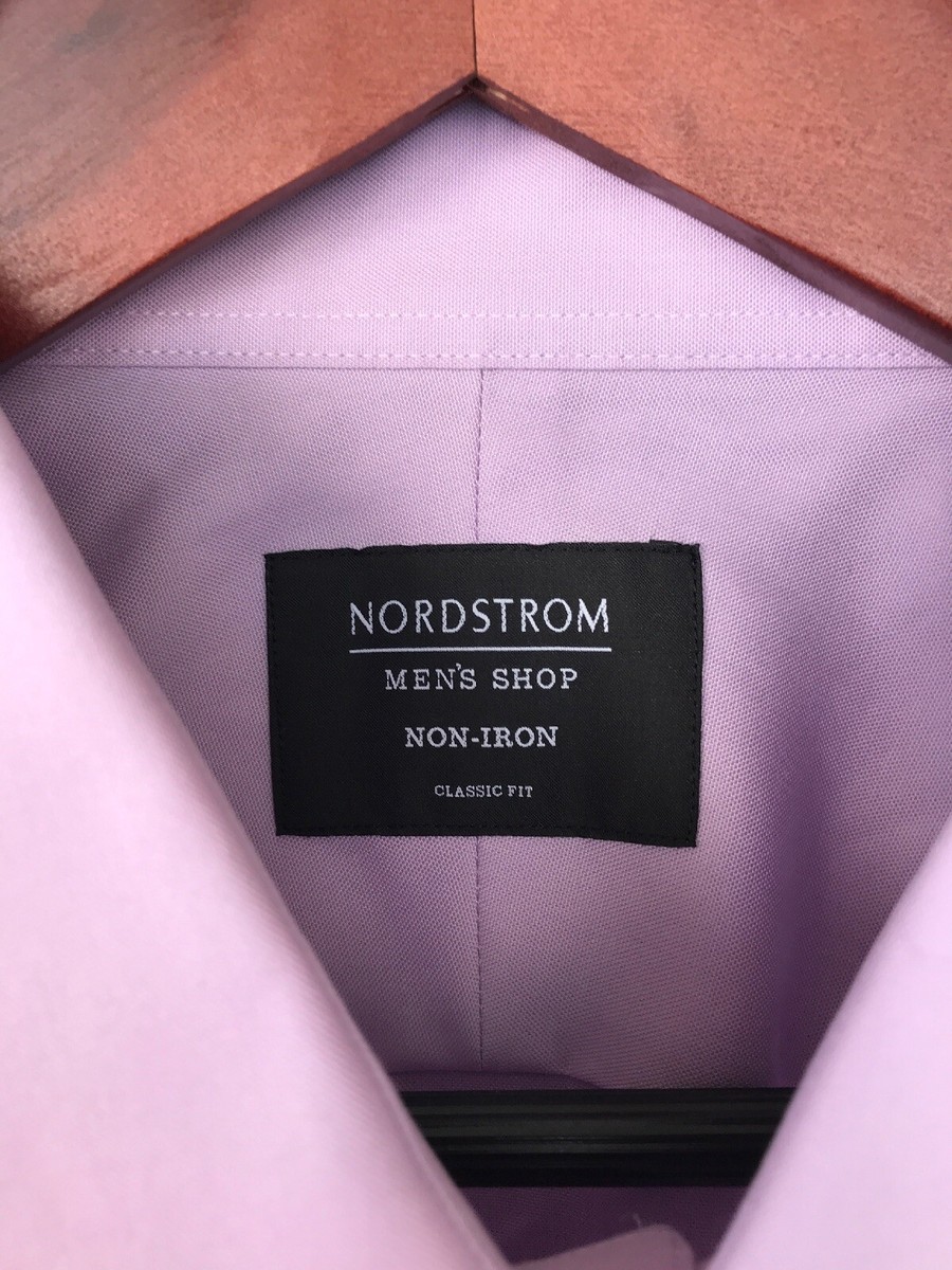 Camicia Elegante Nordstrom Uomo Lavanda – Vestibilità Classica, Non Ferro, 17.5/36 - Foto 2