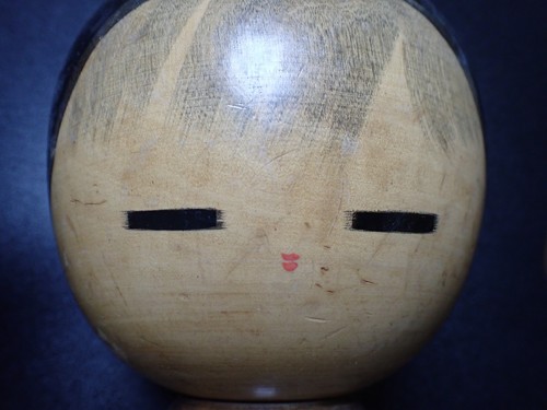 Vintage ca. 35 30 cm 1,3 0,9 kg Masao Watanabe Holz Sosaku Kokeshi Puppe x2 - Bild 7 von 24