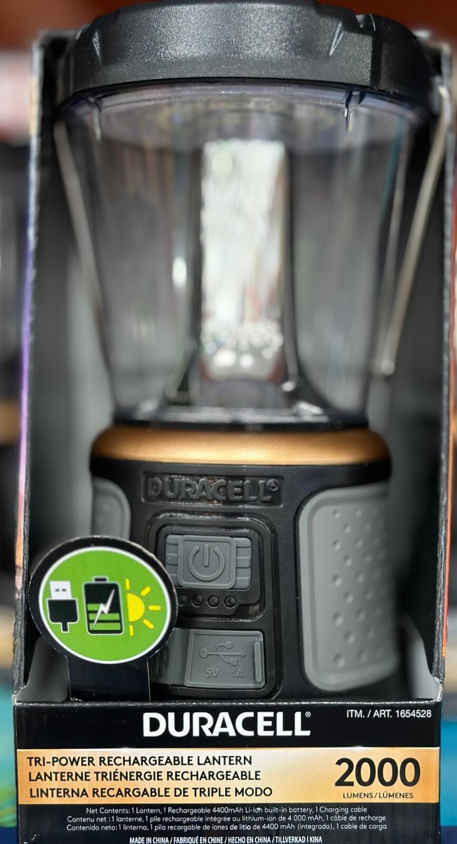 【新品】Duracell 2000ルーメン LEDランタン 3way充電 ×２ Amazon.com: Duracell - 2000 lumens LED flashlight with 360
