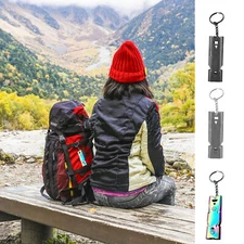 Loud Whistle Outdoor Metal Safety Whistle Multifunctional Double Tube