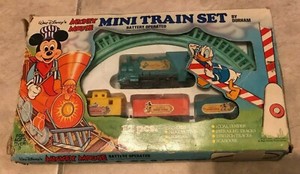 vintage mickey mouse train set