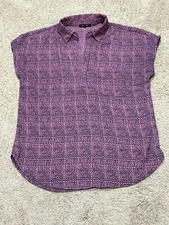 Pleione Womens Shirt Size Small Multicolor Print Lightweight Flowy Classic