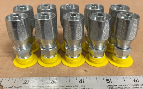 Eaton Aeroquip Metric Hose End M16 to #6 Hose 07.024-8-6 Lot of 10