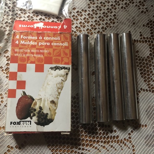 1 Sets Total 4 Cannoli Forms 5.5625” X 0.875” Original Box Fox Run Used - Picture 2 of 2