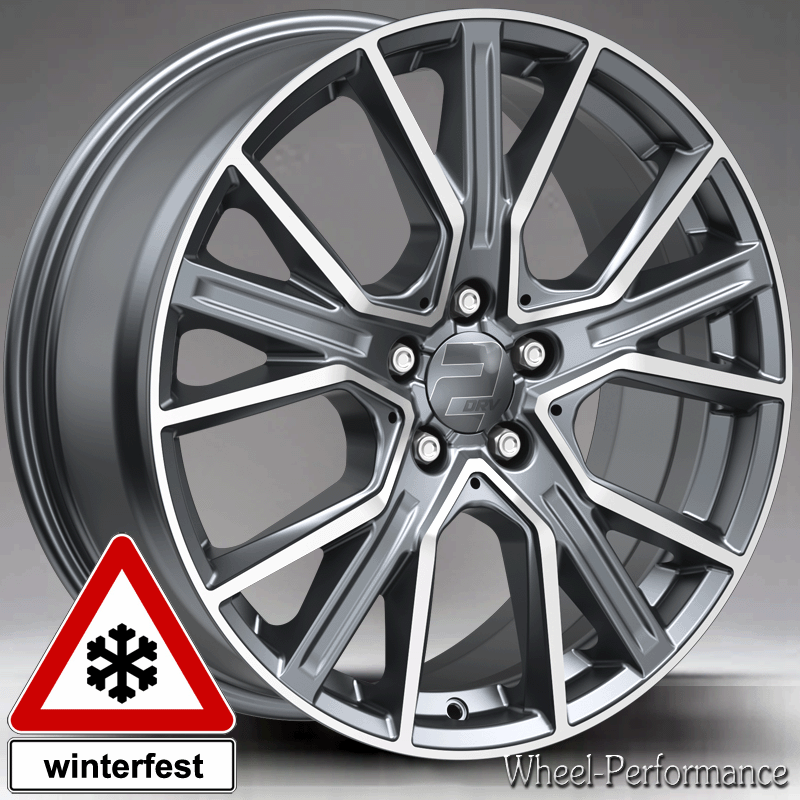 20 Zoll W34 Alufelgen 8,5X20 5X112 ET40 In Hellgrau Frontpoliert FüR Vw-image