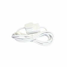 Small Extension Lead Cable 1 Gang Socket in White -  3 meter with 13A Plug