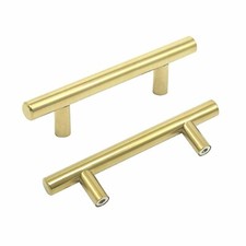 Cabinet Kitchen Door Handle Cupboard T-Bar Brushed Stainless Steel Gold Black Nw