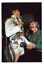 ELVIS PRESLEY & J.D. SUMNER CONCERT PHOTOGRAPH - DAYTON OH - OCTOBER 6, 1974    