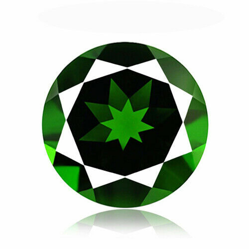 Splendid 0.86ct Green Color Round Shape Chrome Diopside Mined at Russia - Picture 3 of 3