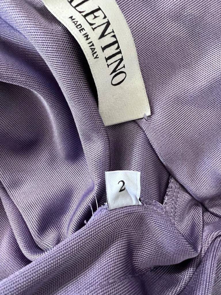 Maglietta Valentino Ametista 100% Seta Asym. Interessante abito a forma di cucitura collo US2