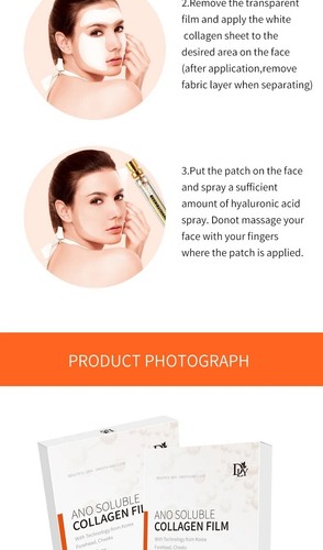 10 Sets of Collagen Paper Face Masks Film for Wrinkle Reduction and Firming - Picture 10 of 12