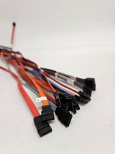   GREAT  MIXED LOT 15 SATA CABLES 17" to 26" SERIAL NON-LOCKING 4 COLORS  