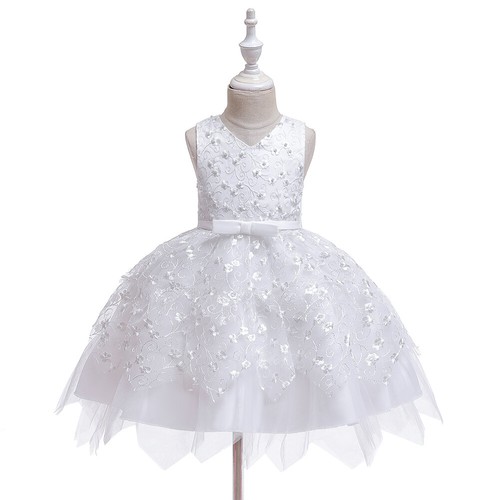 Flower Girl Lace Party Princess Dress Baby Pageant Wedding Bridesmaid Christmas - Picture 21 of 68