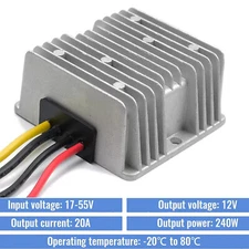 12V 20A 240W Step Down Converter DC 17-55V to DC 12V Voltage Reducer Regulator