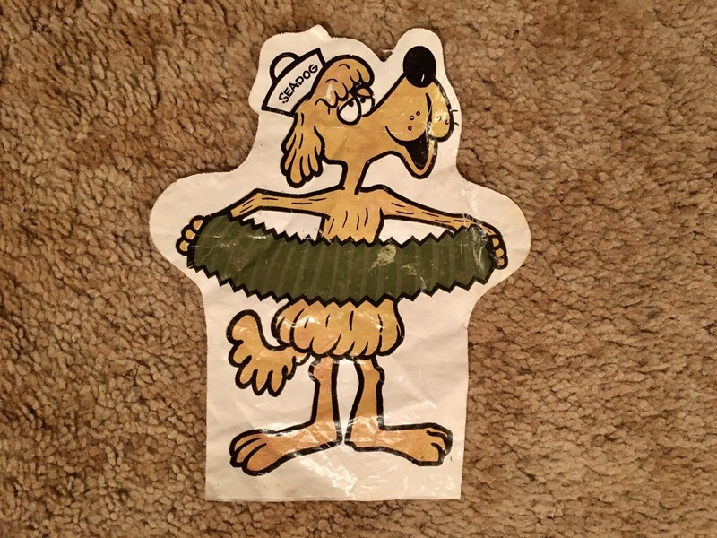 Cap’N Crunch Sea Dog Plastic Hand Puppet 1960s