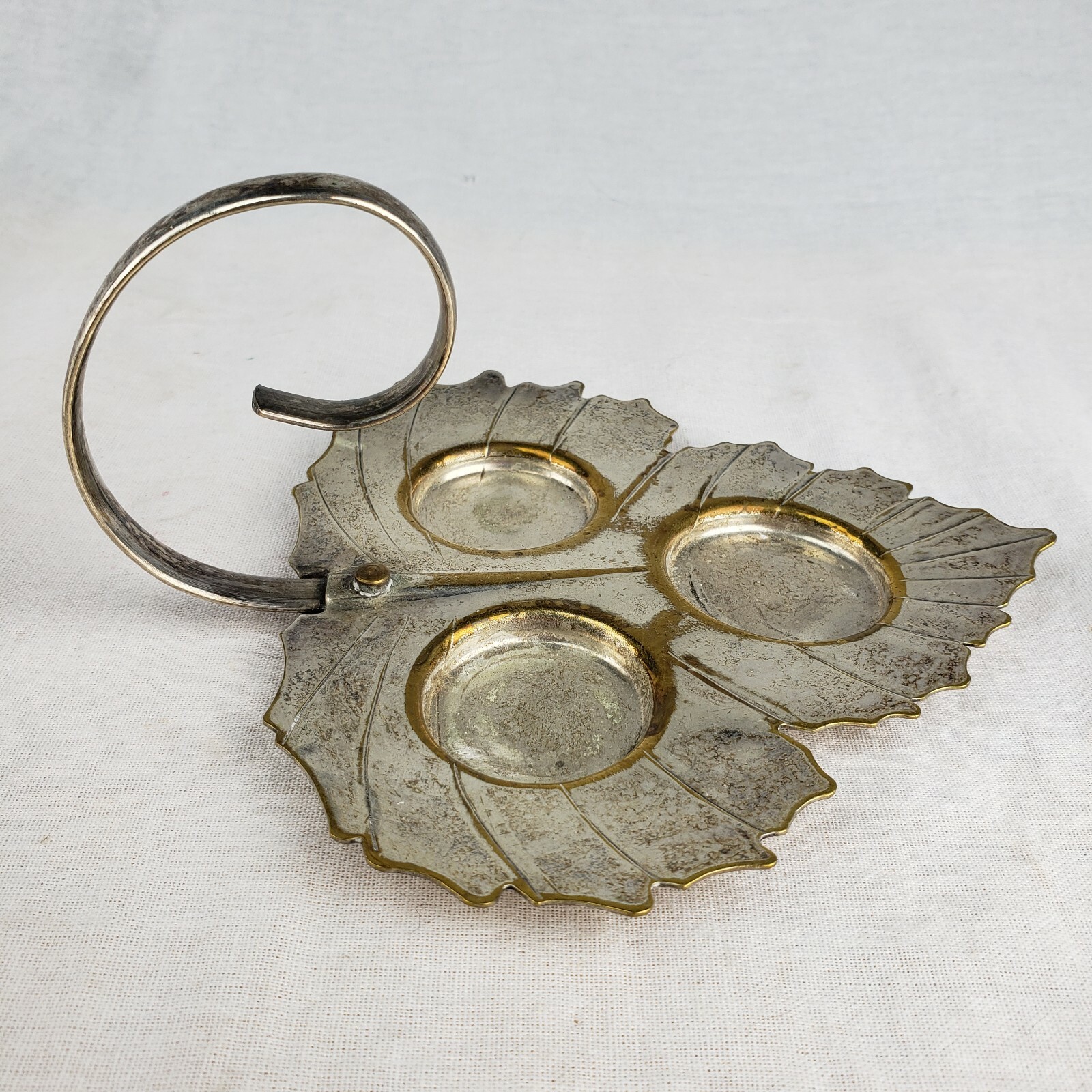 Vintage Celtic Quality Plate Leaf Tray Plate Made In England Condiment Set