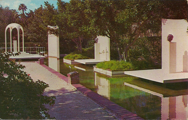 Old postcard, Scenes in Patriots Gardens at Cape Coral Gardens, Cape Coral, FL 