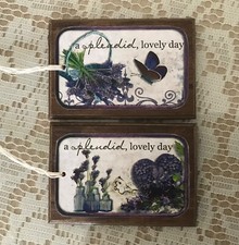 New 5 Handcrafted Wooden SPLENDID LOVELY DAY Ornaments, Hang Tags/Gift Tags