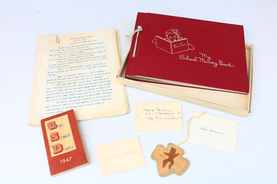 Girl Scout DIARY 1947 Mimeo Page 1950 School Rememberance Ephemera Scout Glee YZ