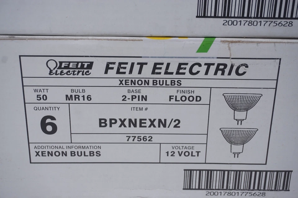 FEIT ELECTRIC 50W FLOOD XENON MR 16 BULBS 12V EXN (6 pcs-2 pack) 12 bulb total - Image 4 of 4