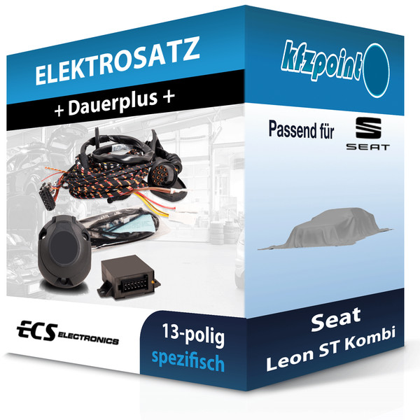 Ecs E-Satz 13Polig Fahrzeugspezifisch Passend FüR Seat Leon St Kombi Neu-image