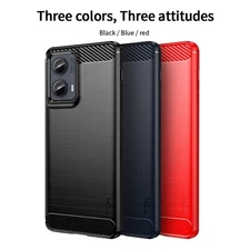 For Motorola Edge (2024) Classic Shockproof Brushed Soft Rubber Phone Case