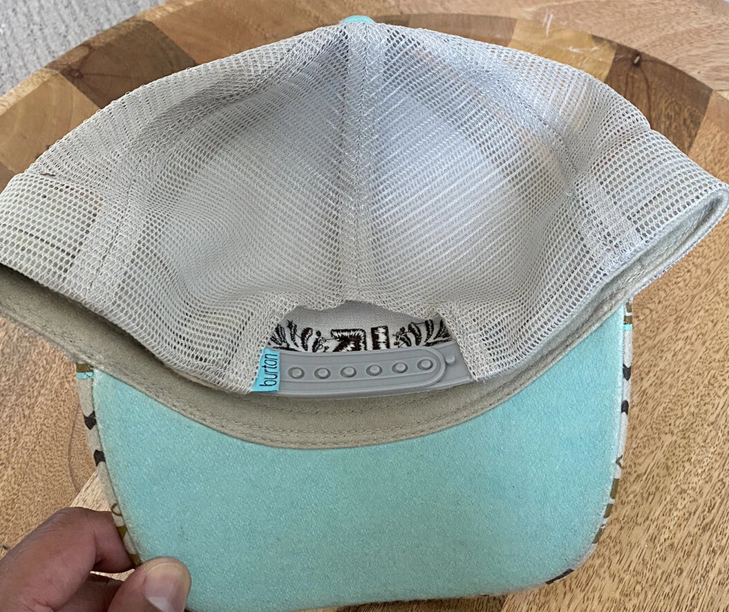 burton trucker snapback mesh adjustable winter snow rare early 2000s 