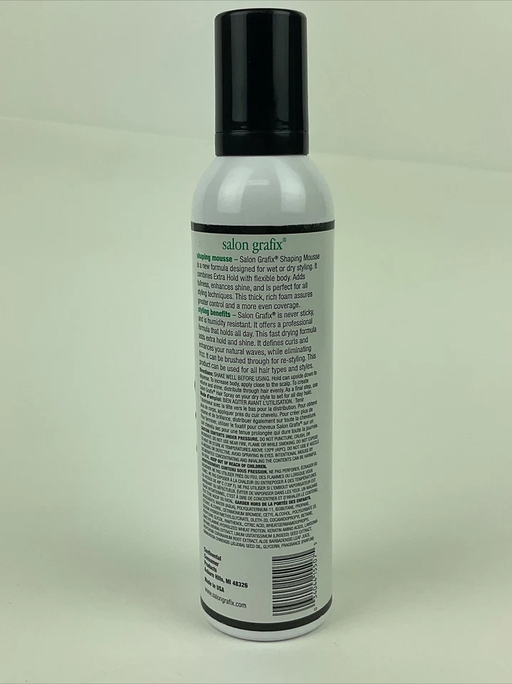 Mousse moldeadora profesional Salon Grafix define brillo extra súper sujeción 8 oz difícil de encontrar Foto 2 de 3
