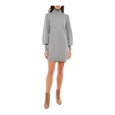 WAYF Nordstrom NWT Large Gray Turtle Neck Knit Long Sleeve Sweater Dress