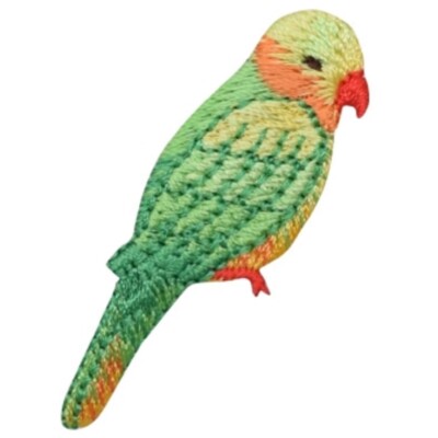 Parrot Bird Applique Patch - Yellow Headed Amazon Animal Badge  2-1/8'' (Iron on)