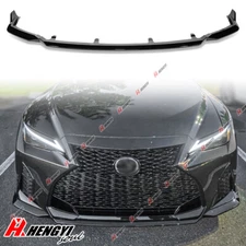 For Lexus IS350 IS300 F-Sport 2021-2025 V-Style Black Front Bumper Spoiler Lip