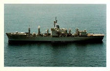 Postcard USS White Plains AFS-4 Combat Store Ship