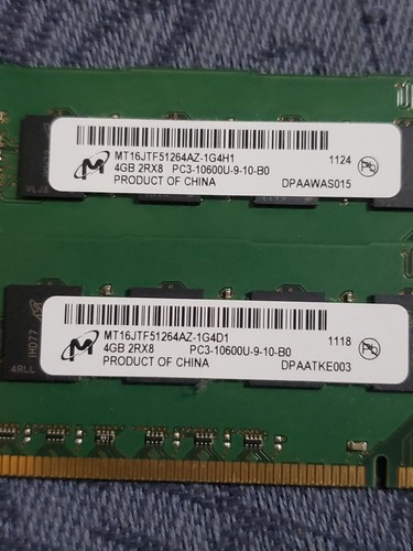 Lot of 6x Micron 4GB 2Rx8 PC3-12800U | MT16JTF51264AZ-1G4D1,1G4H1,1G4M1 - Picture 5 of 5