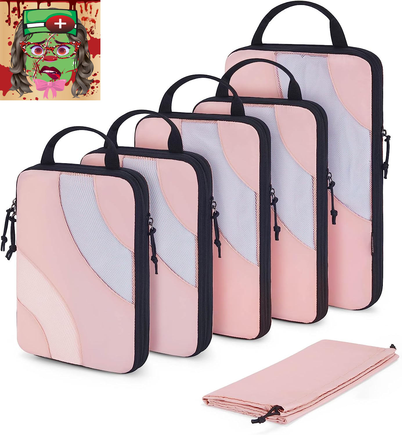 Compression Packing Cubes, 6 Set/4 Set/2 Set Travel Packing Cubes for Carry on-image