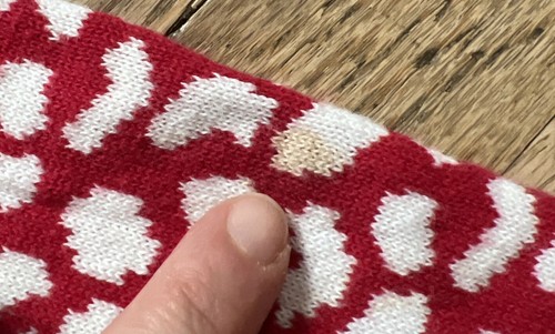 Hanna Andersson rot weiß Punkte Strick Pullover Kleid Urlaub Mädchen 110 5 Jahre - Bild 9 von 10