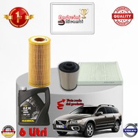 Set Service 3 Filter + ÖL Volvo XC70 Ii 2.4 D5 136KW 185CV Von 2007-> 2009